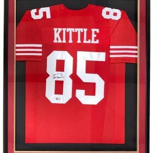 George Kittle San Francisco Signed Framed Red Football Jersey BAS Ebay Cheap Pice