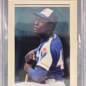 Hank Aaron Autographed 8.5x11 Magazine Page Photo Braves Vintage Beckett Wiki For Sale