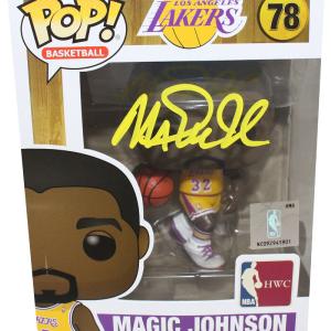Magic Johnson Signed LA Lakers Funko Pop! #78 w/Soft Protector Beckett 40863 2025 Unisex Cheap Pice