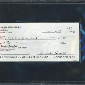 Les Horvath Autographed 3x6 Check Ohio State Buckeyes Beckett BAS #10266848 Sale 2025 New