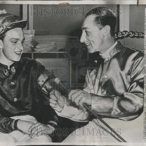 1949 Press Photo Veteran Jockey Kentucky Derby Winner Eddie Arcaro Get Authentic