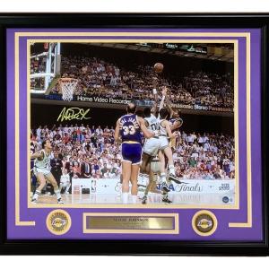 Magic Johnson Signed Framed 16x20 Los Angeles Lakers Photo vs Celtics BAS Outlet Footlocker Finishline