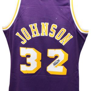 Magic Johnson Signed Authentic Los Angeles Lakers M&N Jersey Beckett 40840 Cheap Websites