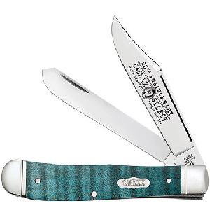 10415 TURQUOISE CURLY MAPLE TRAPPER - CASE SELECT Cheap 2025 Newest