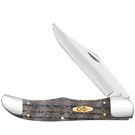 14008 FOLDING HUNTER - SMOOTH BLACK CURLY OAK WOOD Wiki Sale Online