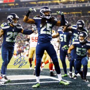 RICHARD SHERMAN AUTOGRAPHED 16X20 PHOTO SEATTLE SEAHAWKS RS HOLO STOCK #77875 Best Wholesale