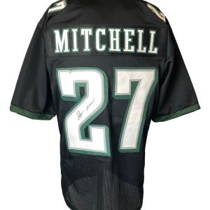 Quinyon Mitchell Philadelphia Signed Black Football Jersey JSA Clearance Big Discount
