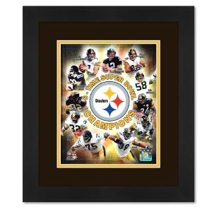 Pittsburgh Steelers All-Time Greats Team Collage in a 13x16 Professionally Framed and Matted with Matching Team Colors With Mastercard Cheap Online