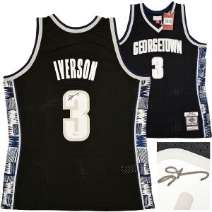 HOYAS ALLEN IVERSON AUTOGRAPHED AUTHENTIC M&N 1995-96 COLLEGE JERSEY L BECKETT Discount Latest