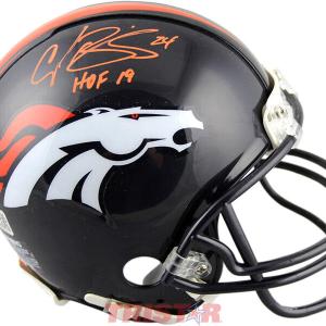 Champ Bailey Autographed Denver Broncos Mini Helmet Inscribed HOF 19 TRISTAR Cheap 100% Original