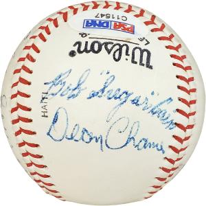 Chance, Sewell, Cain & Hughes Autographed Baseball PSA/DNA C11547 Shop For Sale
