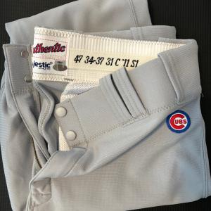 Chicago Cubs 2011 Game Worn Opening Day Grey Road Pants Discount Great Deals