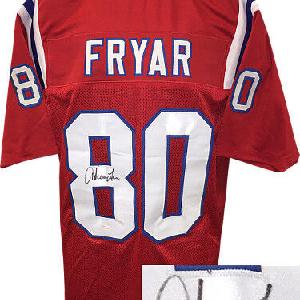 Irving Fryar signed Red TB Pro Style Football Jersey- JSA Witnessed Hologram Free Shipping Order