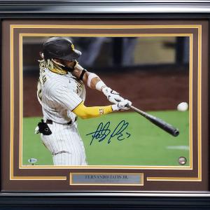 Fernando Tatis Jr. Autographed Signed Framed 16x20 Photo Padres Beckett #V65533 Pay With Visa