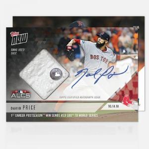 DAVID PRICE SIGNED GAME USED BASE ALCS CLINCHER TOPPS NOW 61/99 MLB CARD #959A Cheap Lowest Pice