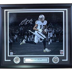 Davante Adams Signed Framed 16x20 Las Vegas Raiders White Jersey Photo BAS ITP Buy Cheap 100% Guaranteed