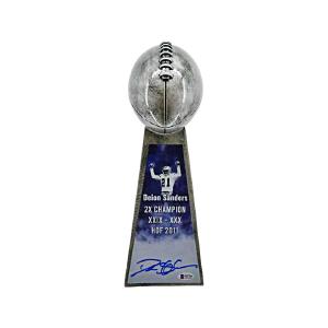 Deion Sanders Dallas Cowboys Autographed Signed 15" Replica Lombardi Trophy (Beckett COA) Outlet View