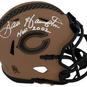 Dan Hampton Signed Bears 2023 SALUTE Riddell Speed Mini Helmet w/HOF - (SS COA) Free Shipping Geniue Stockist