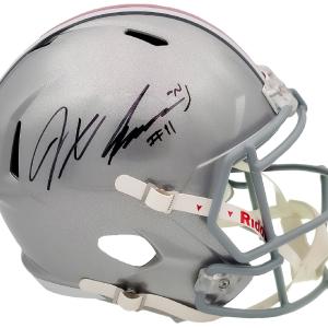 JAXON SMITH-NJIGBA AUTOGRAPHED OHIO STATE SILVER FULL SIZE HELMET BECKETT 203465 Outlet 2025