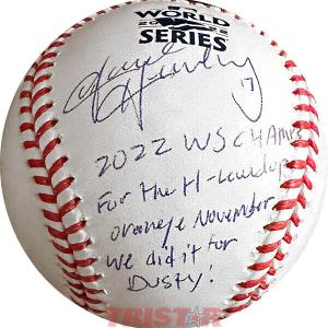 David Hensley Signed2022 World Series Baseball Multiple Inscriptions TRISTAR Websites Online