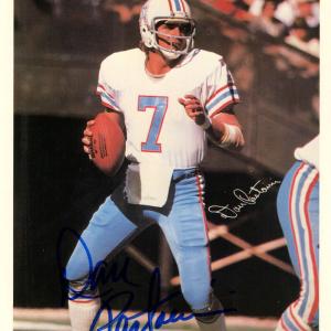 Dan Pastorini Autographed Houston Oilers Mini Poster 42/50 Beckett 46166 Cheap Wiki