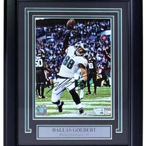Dallas Goedert Signed Framed 8x10 Philadelphia Eagles Spike Photo Fanatics Cheap Cost