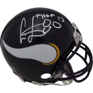 Cris Carter Autographed Minnesota Vikings VSR4 Mini Helmet HOF 80 Beckett 47516 Clearance Official Site