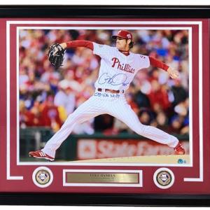 Cole Hamels Signed Framed 16x20 Phillies Photo 08 WS MVP Inscribed BAS ITP Discount Nicekicks