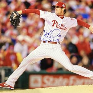 Cole Hamels Signed 16x20 Philadelphia Phillies Photo 08 WS MVP Inscribed BAS ITP Sale For Cheap