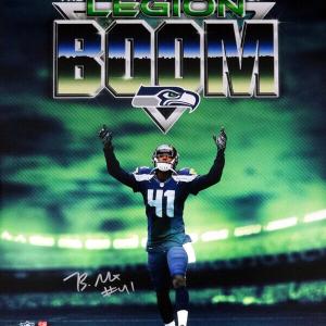 BYRON MAXWELL AUTOGRAPHED 16X20 PHOTO SEAHAWKS LEGION OF BOOM MCS HOLO 85550 Fashion Style For Sale