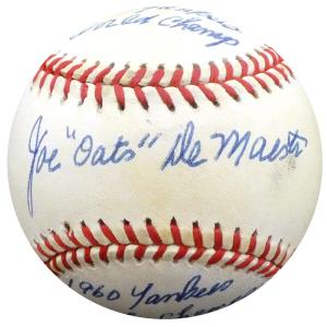 Joe "Oates" DeMaestri Autographed AL Baseball "1961 World Champs" PSA/DNA H55311 Outlet Store Locations