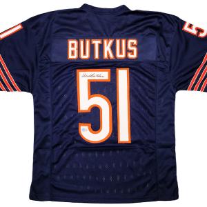 Dick Butkus Chicago Signed Navy Blue Football Jersey BAS Quality Free Shipping Low Pice