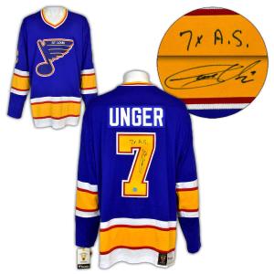 Garry Unger Signed St Louis Blues Throwback Breakaway Jersey Cheap Sale Shop