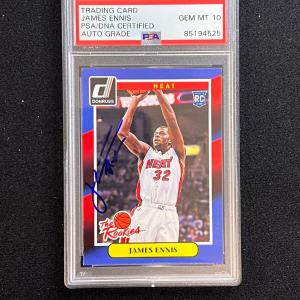 2014-15 Panini Donruss #27 JAMES ENNIS Signed Card AUTO 10 PSA Slabbed RC Heat Outlet Release Dates