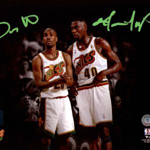 GARY PAYTON & SHAWN KEMP AUTOGRAPHED 8X10 PHOTO SUPERSONICS BECKETT 203417 Discount Great Deals