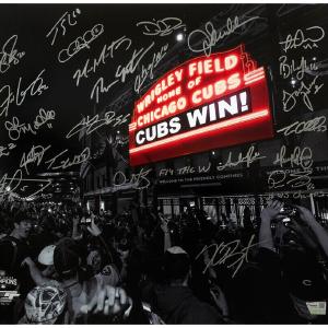 2016 Chicago Cubs Team Signed WS Wrigley Field 16x20 Photo (24 Sigs) - (SS COA) Shop Offer Cheap Pice