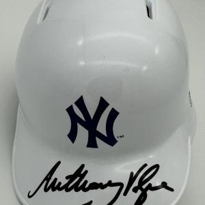 Anthony Volpe Signed Yankees White Rawlings Mini Helmet Rookie Auto Fanatics MLB With Paypal Sale Online