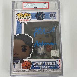Anthony Edwards Signed Encapsulated Mint 9 Auto 8 Funko Pop PSA/DNA Minnesota Ti Amazing Pice