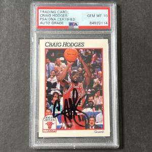 1991-92 NBA Hoops #29 Craig Hodges Signed Card AUTO 10 PSA Slabbed Bulls Best Store To Get Cheap Online