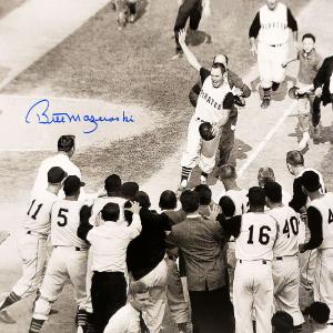 BILL MAZEROSKI AUTOGRAPHED 16X20 PHOTO PIRATES 1960 GAME 7 HR BECKETT 203043 Wiki Cheap Online