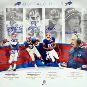 BILLS TEAM GREATS AUTOGRAPHED 16X20 PHOTO 4 SIGS KELLY THOMAS BECKETT 191970 Discount Online