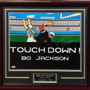 Bo Jackson Signed 1989 Tecmo Bowl Nintendo 16x20 Framed Photo Raiders Auto BAS Sale Classic