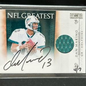 2011 National Treasures Dan Marino Game Worn Jersey Mint Auto 4/7 HOF Dolphins Discount Low Shipping Fee
