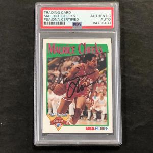 1991 NBA Hoops #320 Maurice Cheeks Signed Card AUTO PSA Slabbed 76ers Footlocker Online