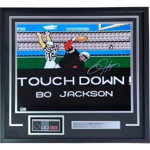 Bo Jackson Signed Framed 16x20 Raiders Tecmo Bowl Photo w/ Controller BAS Cheap Pirce