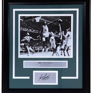 Bill Russell Framed 8x10 Boston Celtics Photo w/ Laser Engraved Auto Cost Cheap Pice