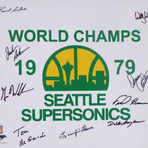 1978-79 NBA CHAMP SUPERSONICS AUTOGRAPHED 16X20 PHOTO 9 SIGS WILKENS MCS 145854 Cheap Best Pices