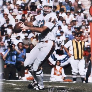 BOB GRIESE SIGNED 16x20 DOLPHINS PASSING PHOTO w/ JSA WITNESS PROTECTION AUTO Shop Sale Online