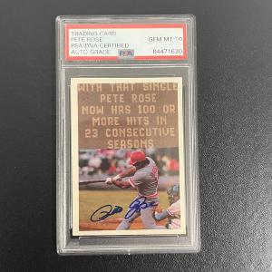 1985 Topps Renata Galasso #120 Pete Rose Signed Card Auto 10 Reds Outlet With Credit Card