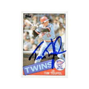 1985 Topps Tim Teufel Autograph Signature Minnesota Twins Quality Free Shipping For Sale